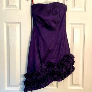 Purple strapless short length dress-April brand